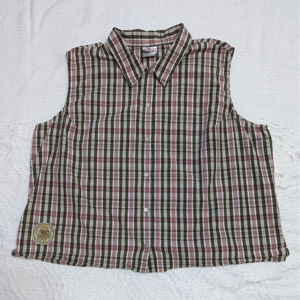 Disney Store Women's Sleeveless Blouse Winnie the Pooh XXL Multicolor Cotton